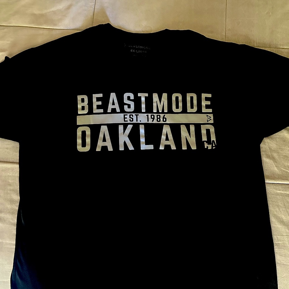 Beastmode Est.1986 Black & Silver T shirt . Size 2XXL